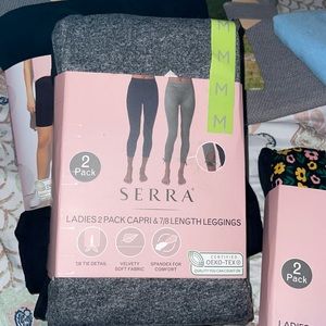 2 Packs of Double High Ankle Length Leggings